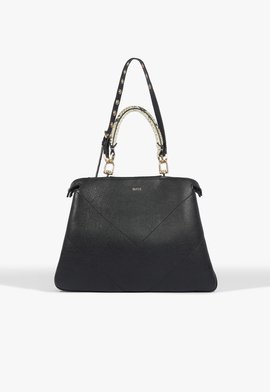 Bolsa Tote Flare Couro Preta