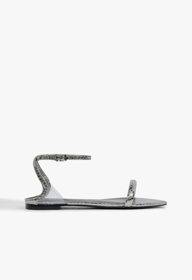 Sandália Skye Flat Snake Prata