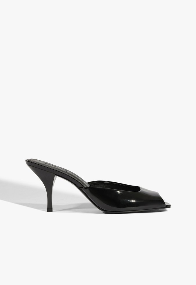 Mule Estella Mule Couro Preto