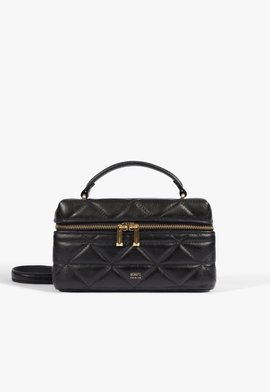 Bolsa Satchel Vanity Média Couro Preta