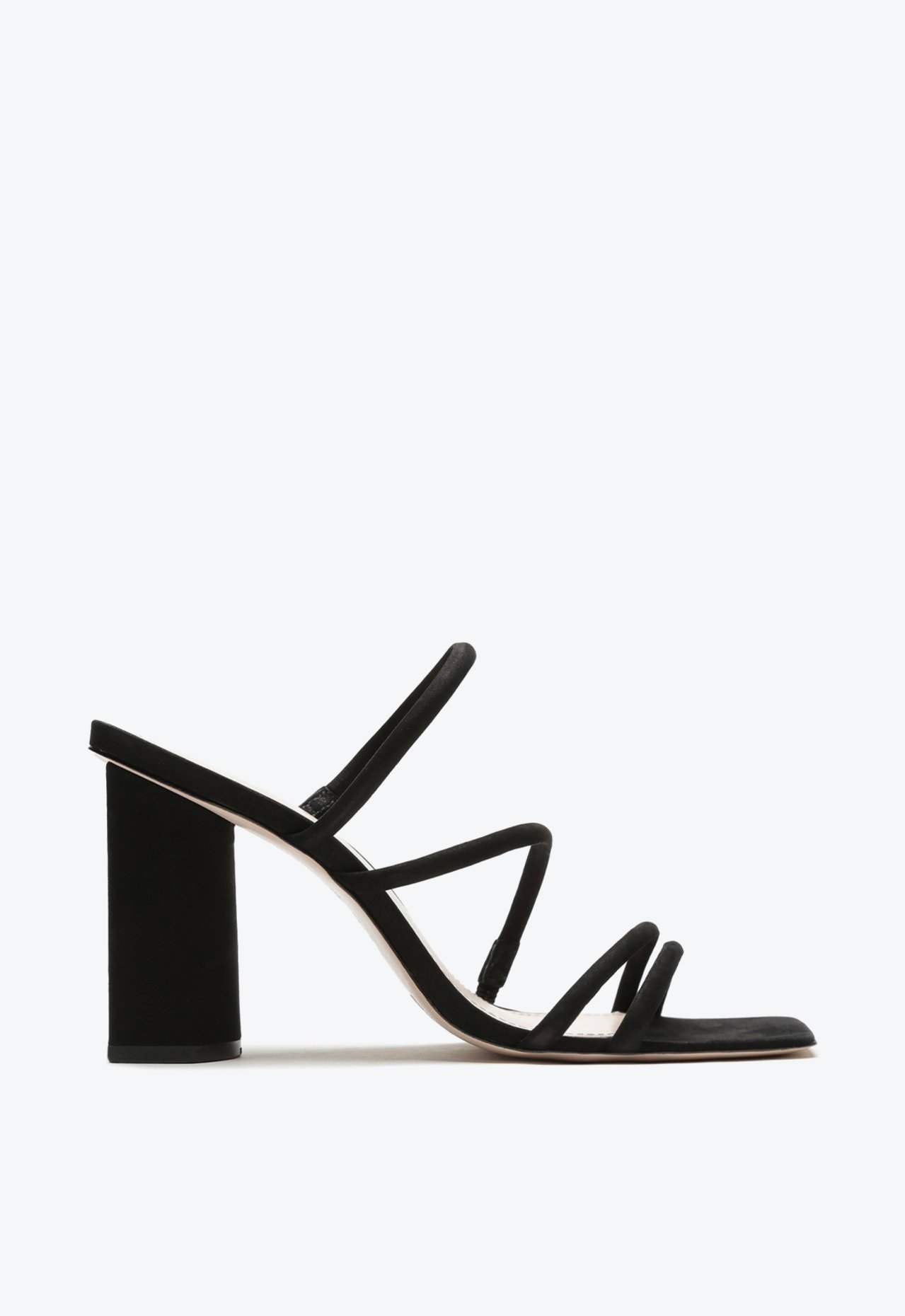 Sandália Salto Bloco Alto Camurça Preta | Schutz