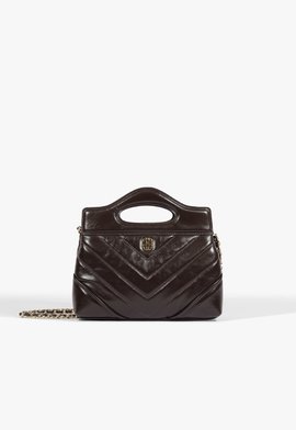 Bolsa Tiracolo Elyse Pequena Couro Marrom