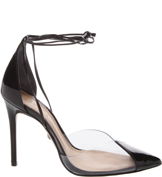 Scarpin Vinil Lace Up Verniz Black Scarpin Vinil Lace Up Verniz Black