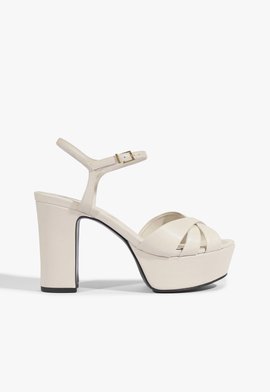 Sandália Keefa Meia Pata Couro Off White