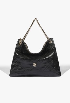 Bolsa Hobo Charlie Grande Couro Preta