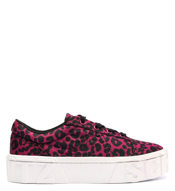 Tênis Flatform Mauli Animal Print Rosa