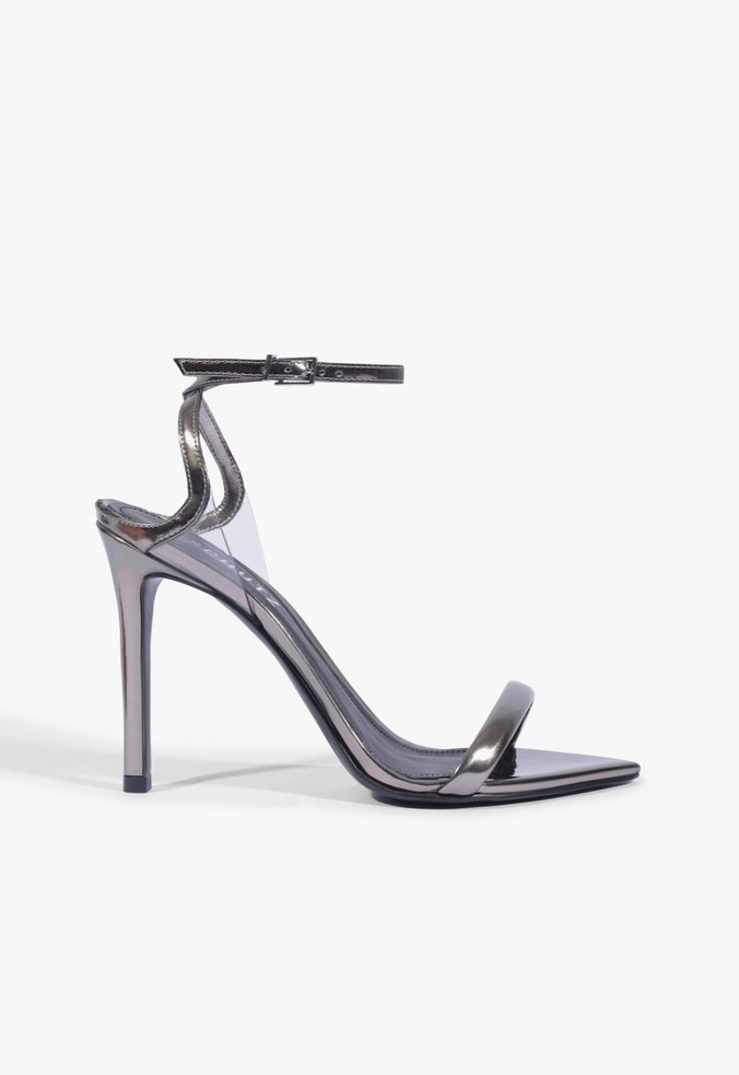 Sandália Salto Alto Skye Couro Verniz Onix
