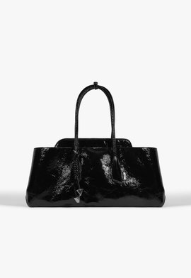 Bolsa Maxi Tote Melted Couro Preta