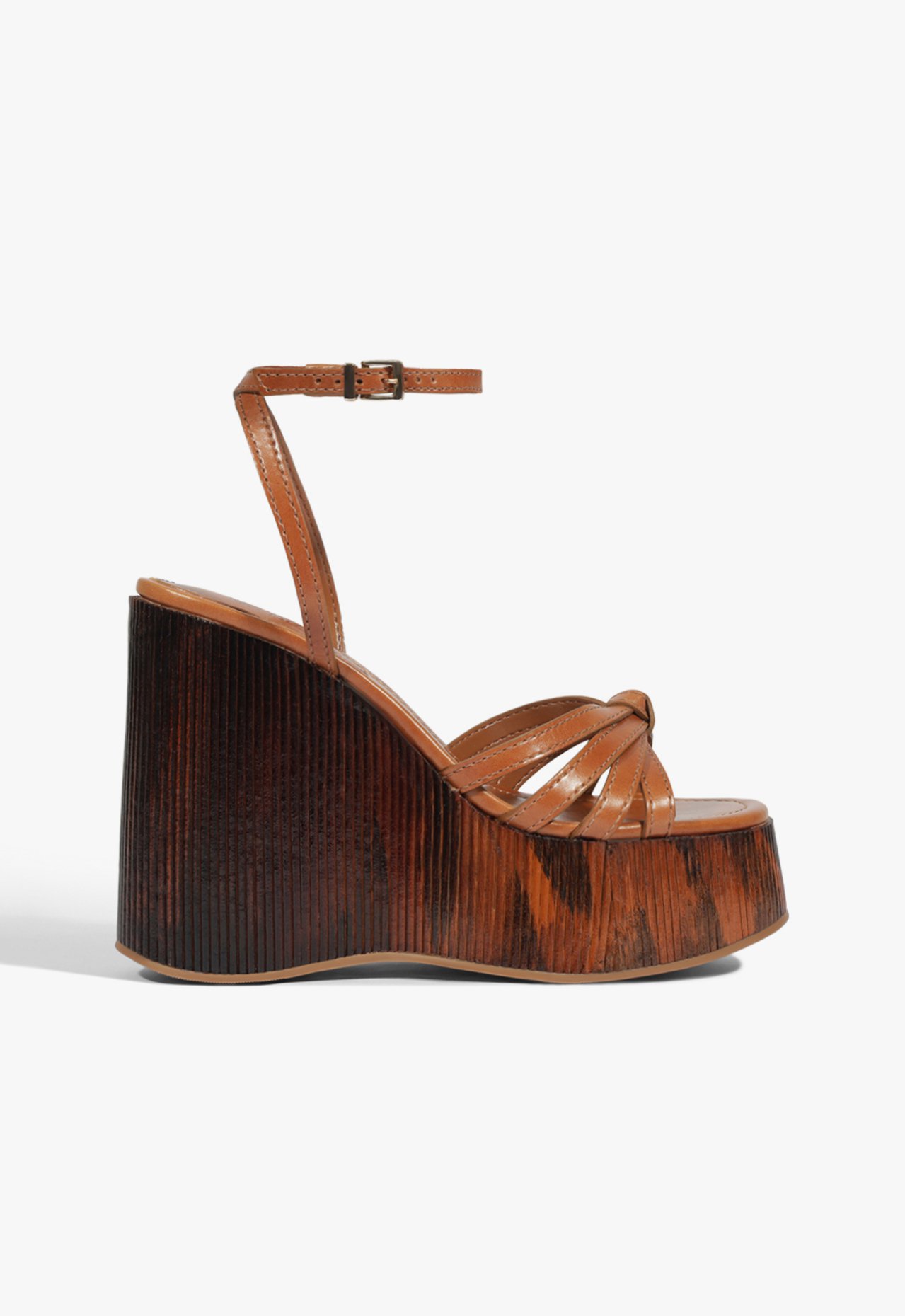 Sandália Plataforma Andy Couro Marrom | Schutz