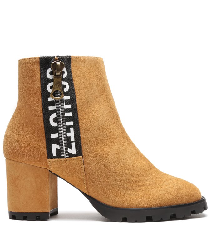 Ankle Boot Tratorada Logo Suede Brown