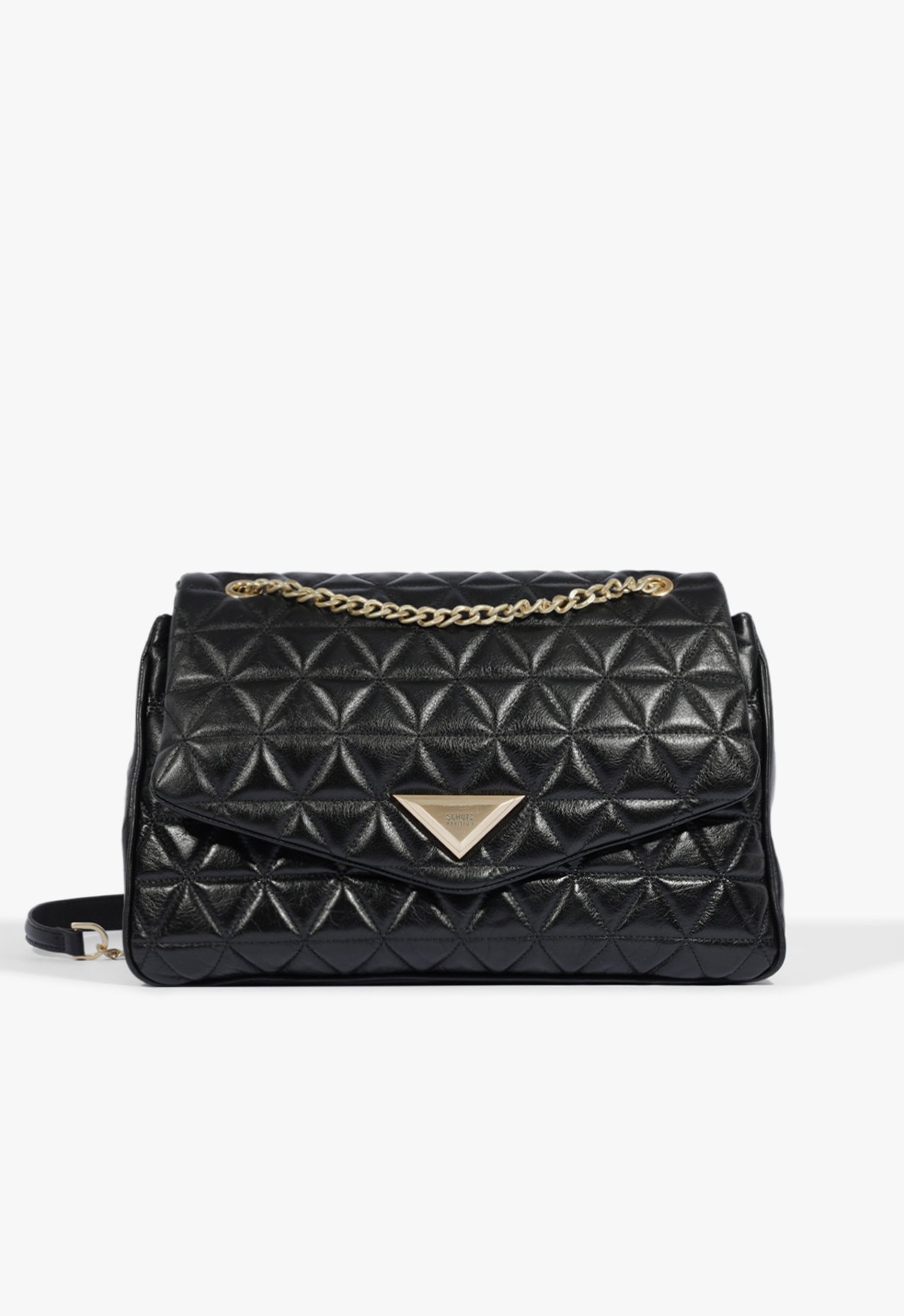 Vista 2 Bolsa Tiracolo Grande 944 Couro Preta | Schutz Schutz BR Preto Schutz BR Preto