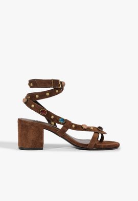 Sandália Mule Couro Marrom