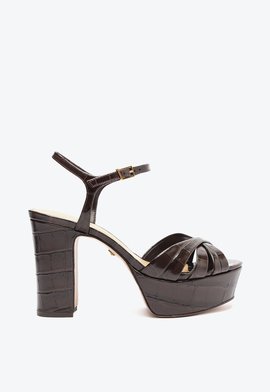 Sandália Keefa Meia Pata Couro Marrom