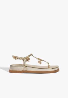 Sandália Papete Dourada