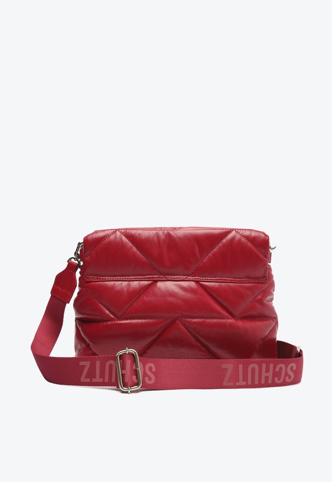 Bolsa Tiracolo Grande Barbara Couro Corrente Vermelha Bolsa Tiracolo Grande Barbara Couro Corrente Vermelha