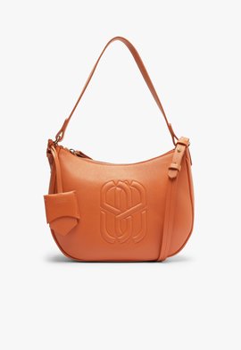 Bolsa Shoulder Couro Selaria Laranja