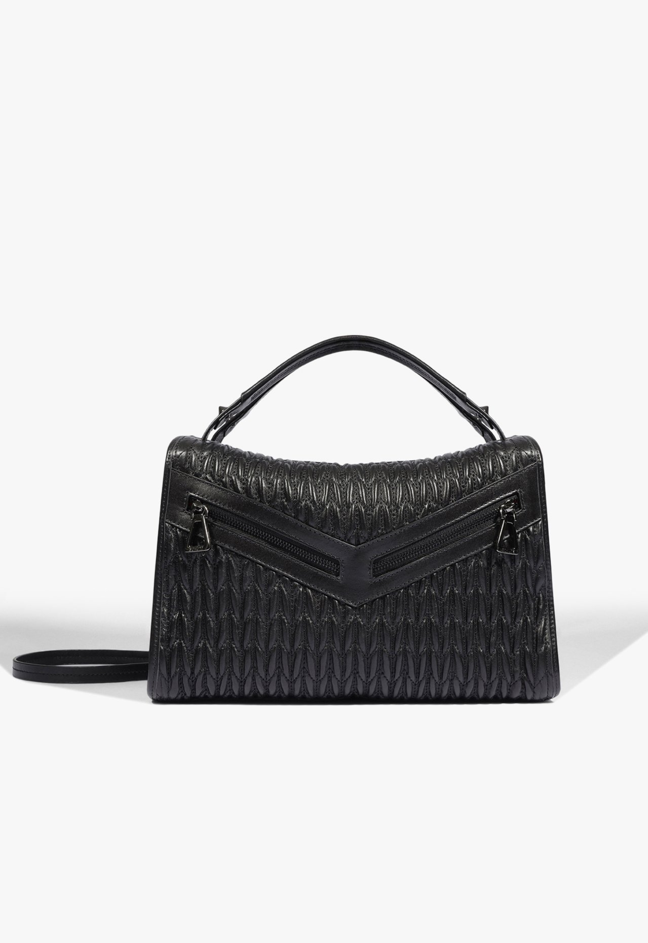 Vista 2 Bolsa Tote Suki Grande Couro Preta | Schutz Schutz BR Preto Schutz BR Preto