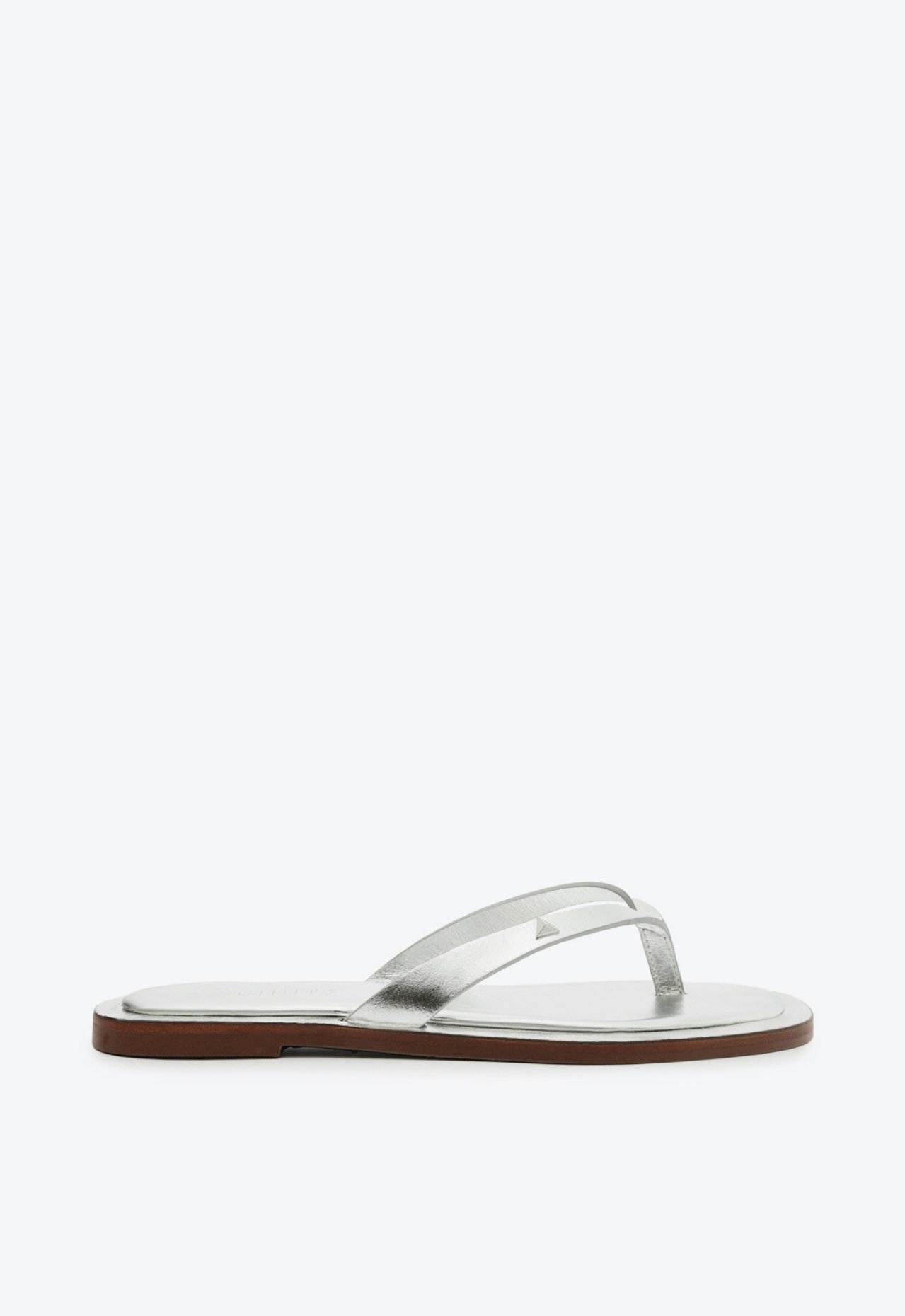 Chinelo Couro Prateado | Schutz