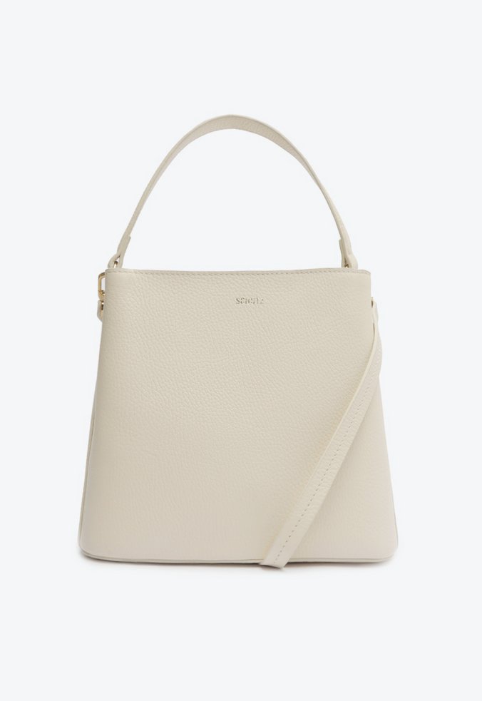 Bolsa Tiracolo Bucket Esther Média Couro Branca