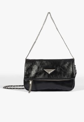 Bolsa Clutch Denny Média Couro Preta