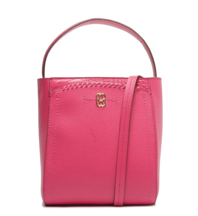 Bolsa Tiracolo Bucket Tamis Couro Rosa