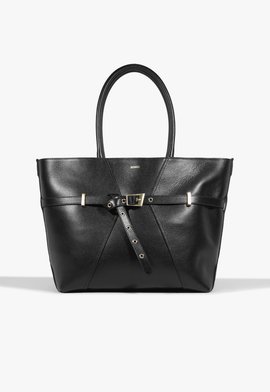 Bolsa Shopping Janet Couro Preta