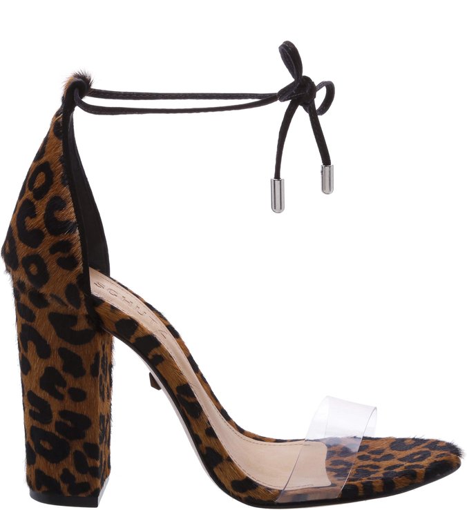 Sandália Salto Grosso Vinil Animal Print Sandália Salto Grosso Vinil Animal Print