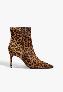 Bota Mikki Casual Couro Animal Print