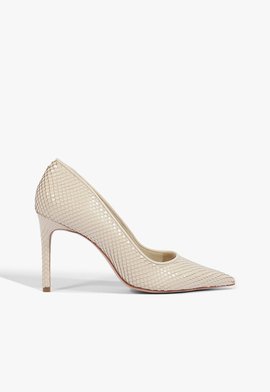 Sapato Scarpin Salto Alto Snake Off White