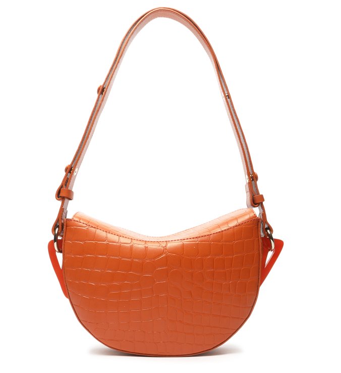 Bolsa Tiracolo Moon Croco Laranja
