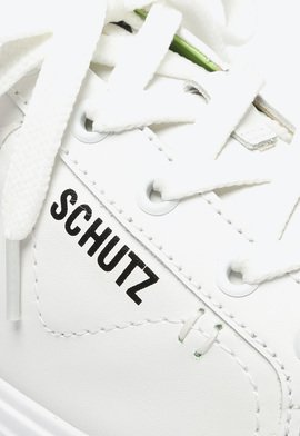 Tênis Couro Schutz Logo Branco e Verde
