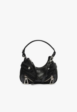 Bolsa Tiracolo Suri Triangle Couro Preta