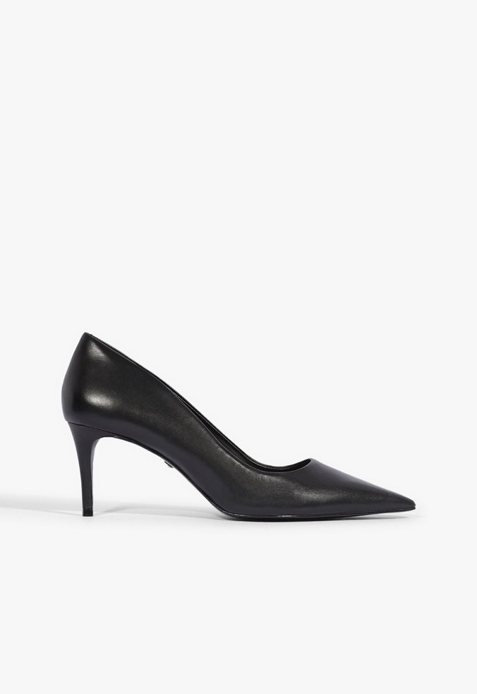 Sapato Scarpin Lena Low Couro Preto
