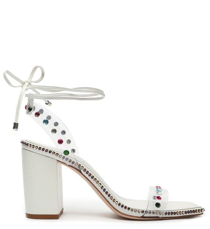 Sandália Salto New Glam White