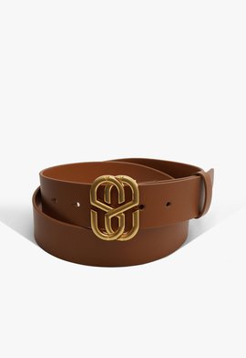 Cinto Emblem Couro Marrom