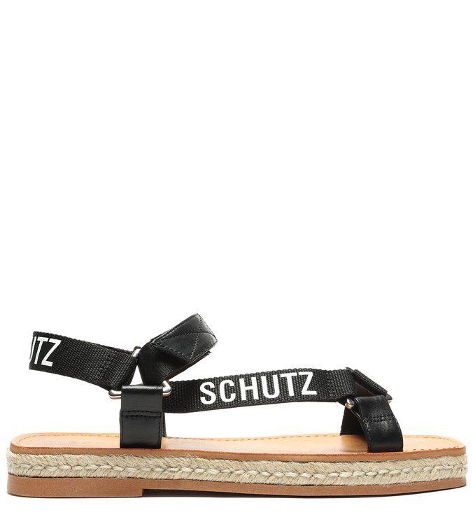 Sandália Papete Flatform Preta