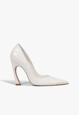 Scarpin Lexi Salto Alto Couro Branca