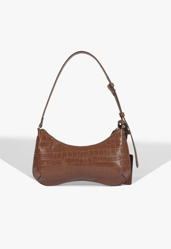 Bolsa Média Yumi Croco Marrom | Schutz