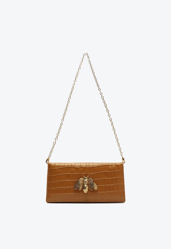 Bolsa Tiracolo Believe Couro Caramelo Bolsa Tiracolo Believe Couro Caramelo