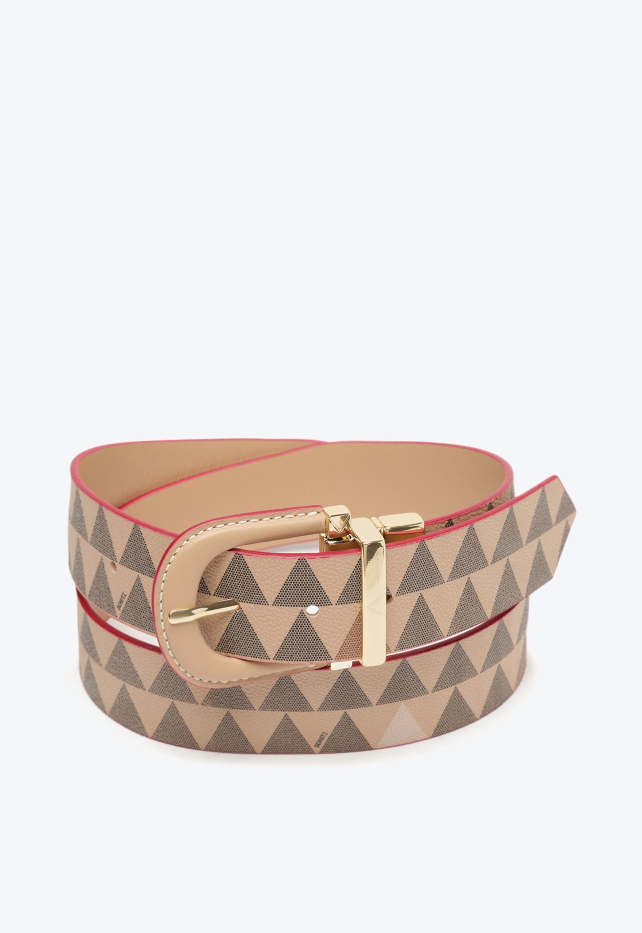 Vista 2 Cinto Triangle Couro Rosa Schutz Schutz