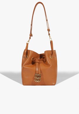 Bolsa Tiracolo Bucket Easy Couro Marrom