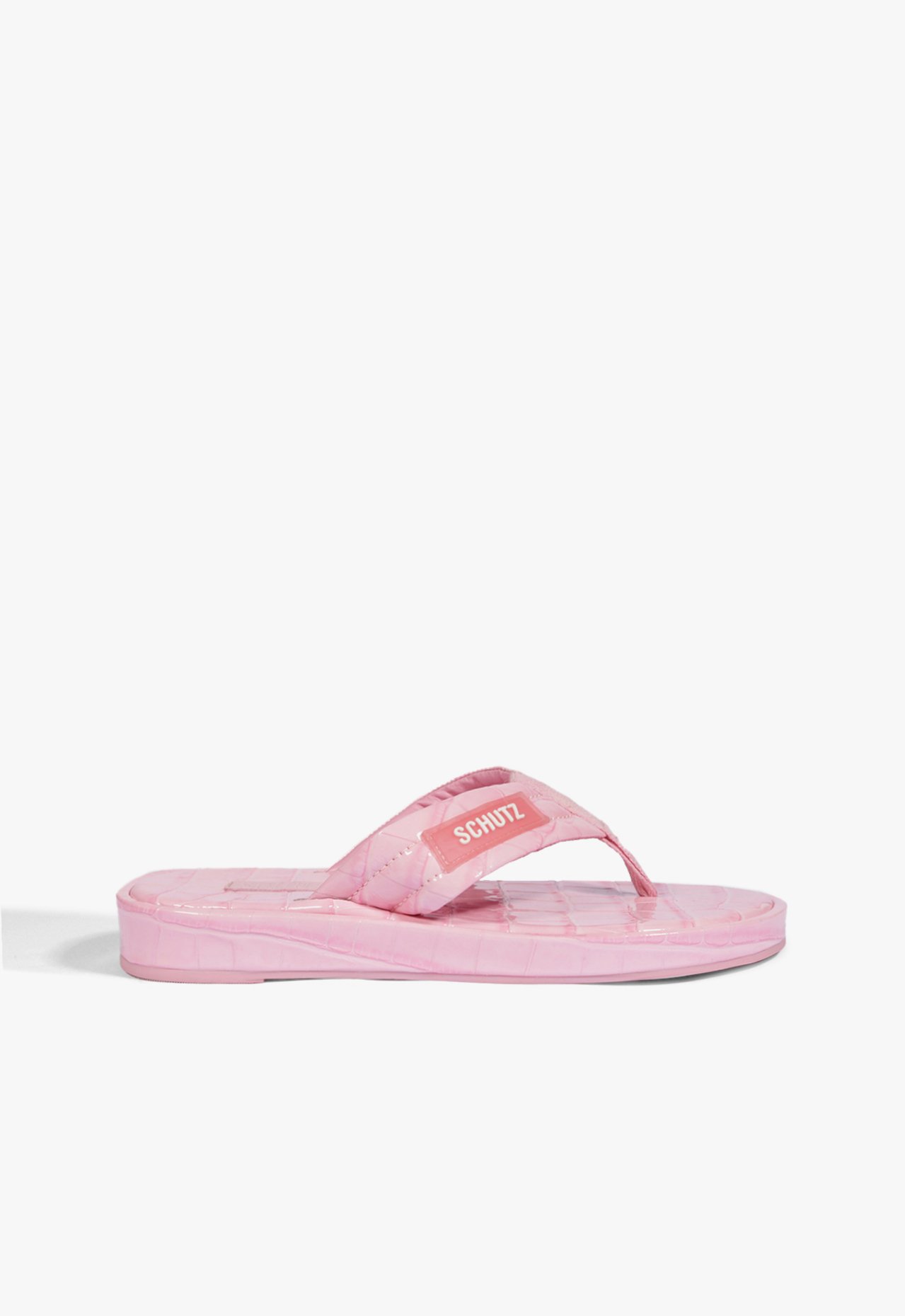 Chinelo Zoe Couro Rosa | Schutz