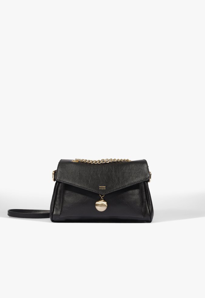 Bolsa Tiracolo Valerie Pequena Couro Preta