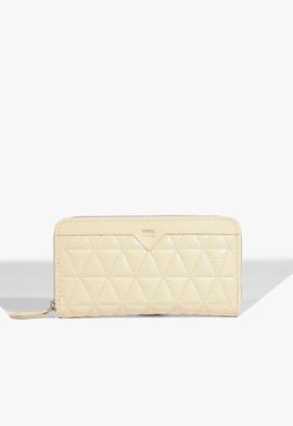 Carteira Grande 944 Matelassê Couro Nude