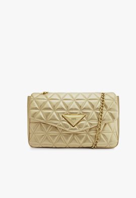 Bolsa Tiracolo Média Couro Matelassê Platina