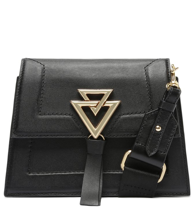 Bolsa Tiracolo Pequena Adele Couro Preta