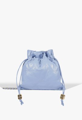 Bolsa Bucket Angel Média Couro Azul