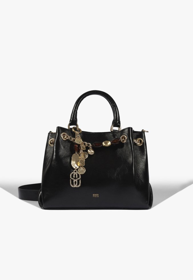 Bolsa Tote Robin Média Couro Preta