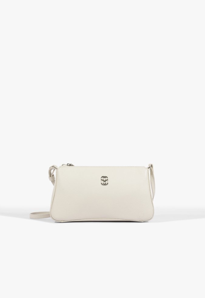 Bolsa Tiracolo Pequena Kim Couro Branco