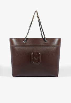 Bolsa Shopping Belle Couro Marrom